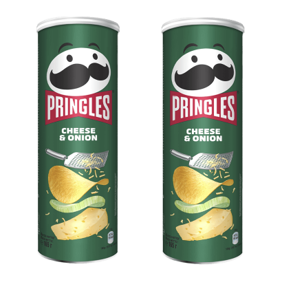 Набор Чипсы 2шт Pringles 1шт Сheese & Onion 165g 5053990127641 - Retromagaz