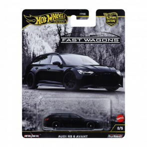 Машинка Premium Hot Wheels Audi RS 6 Avant Chase Fast Wagons 1:64 JBK71 Black