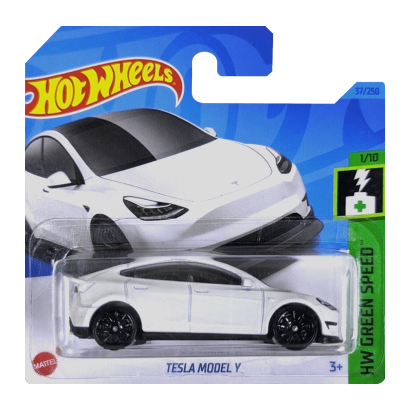 Машинка Базова Hot Wheels Tesla Model Y Green Speed 1:64 HKG28 White - Retromagaz