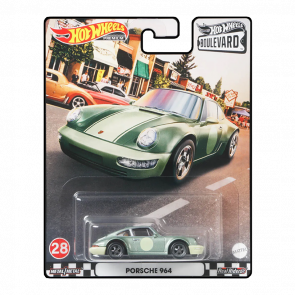 Машинка Premium Hot Wheels Porsche 964 Boulevard 1:64 GRM10 Green - Retromagaz