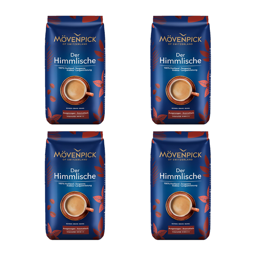 Набор Кофе в Зернах 4шт Movenpick Der Himmlische 500g - Retromagaz