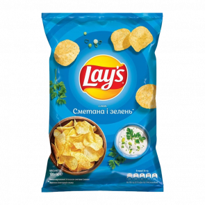 Чипсы Lay's со Вкусом Сметаны и Зелени 120g