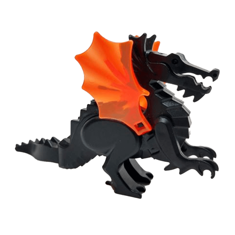 Фігурка Lego Повітря Dragon Classic Castle with Trans-Neon Orange Wings Animals 6129c04 Black Б/У - Retromagaz