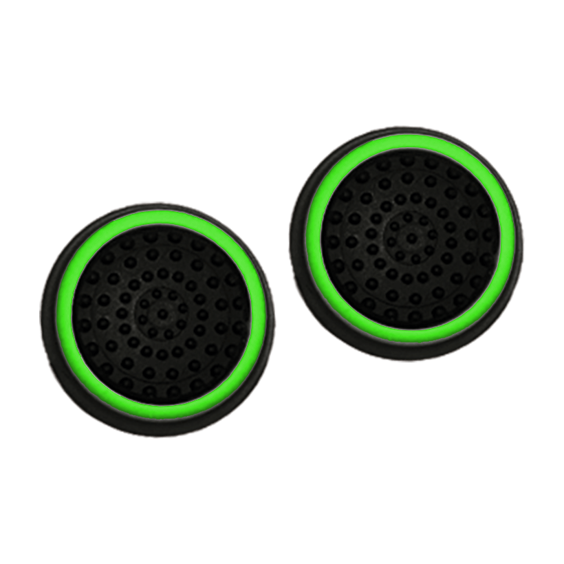 Накладки на Стіки 2шт RMC PlayStation 5 4 3 2 1 Xbox Series One 360 Switch 2 Black Green - Retromagaz