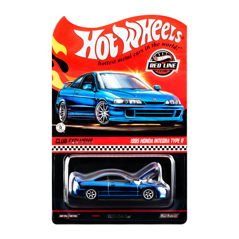 Машинка Premium Hot Wheels 1995 Honda Integra Type R Red Line Club RLC 1:64 JCP06 Blue - Retromagaz