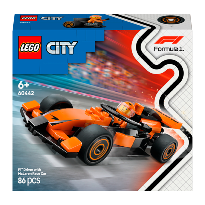 Конструктор Lego Пилот F1 с Автомобилем для Гонки Команды McLaren City 60442 Новый - Retromagaz