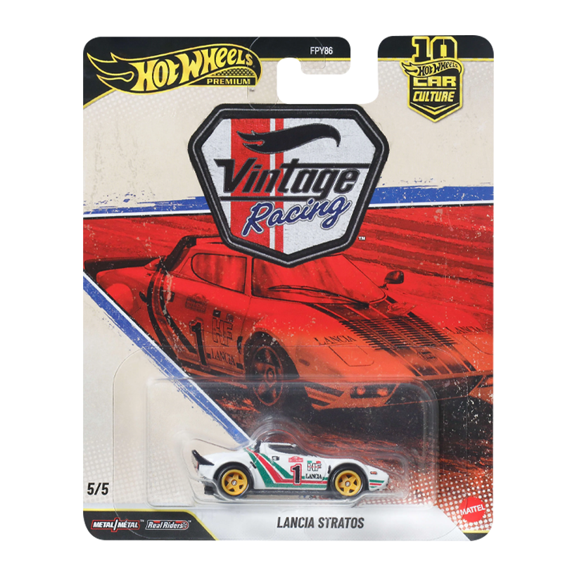 Машинка Premium Hot Wheels Lancia Stratos Vintage Racing Club 1:64 JKF26 White - Retromagaz