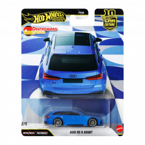 Машинка Premium Hot Wheels Audi RS 6 Avant Deutschland Design 1:64 JKF43 Blue - Retromagaz
