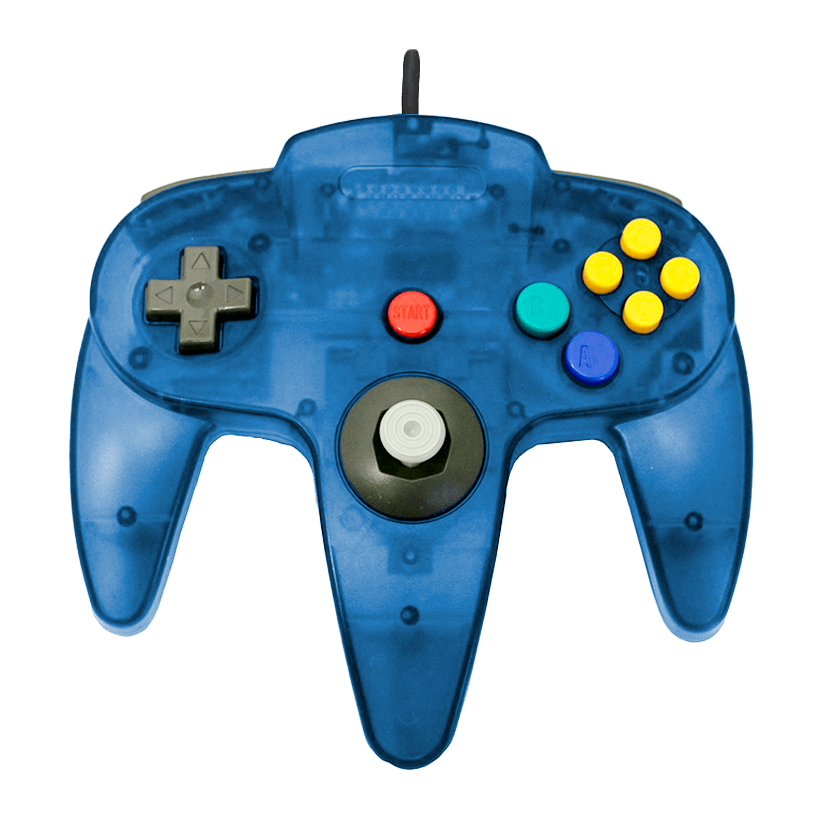 Геймпад Дротовий RMC N64 Trans-Blue 1.7m Новий - Retromagaz