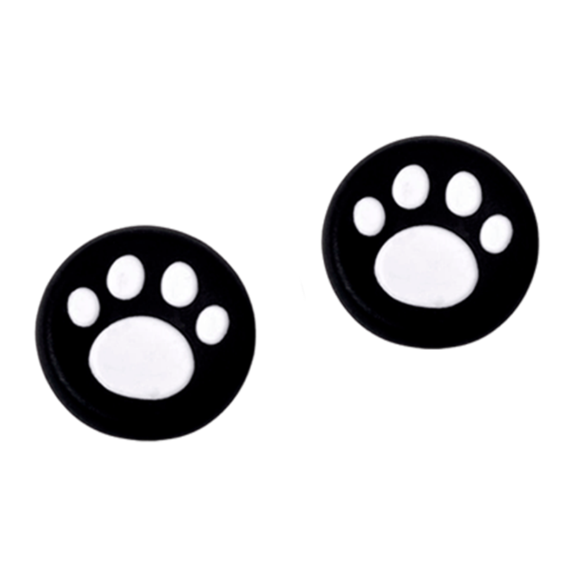 Накладки на Стіки 2шт RMC Cat Paw Nintendo Switch Wii Steam Deck Black - Retromagaz