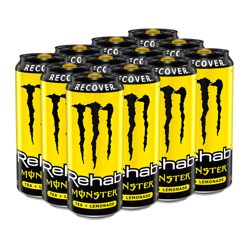 Набор Напиток Энергетический 12шт Monster Energy Rehab Чай + Лимонад 500ml - Retromagaz