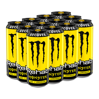 Набор Напиток Энергетический 12шт Monster Energy Rehab Чай + Лимонад 500ml - Retromagaz