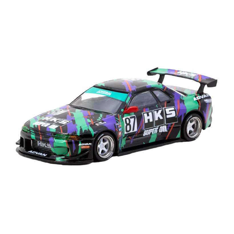 Машинка Premium Tarmac Works Nissan Skyline (R32) Widebody  HKS GLOBAL64 1:64 T64G-061-HKS Black - Retromagaz