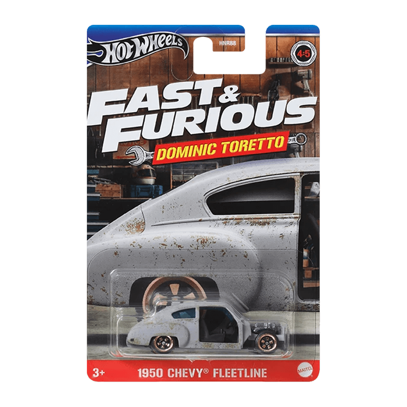 Тематическая Машинка Hot Wheels 1950 Chevy Fleetline Dominic Toretto Fast & Furious 1:64 HNR88/HRW49 Grey - Retromagaz