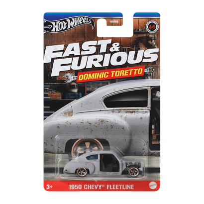 Тематична Машинка Hot Wheels 1950 Chevy Fleetline Dominic Toretto Fast & Furious 1:64 HNR88/HRW49 Grey - Retromagaz