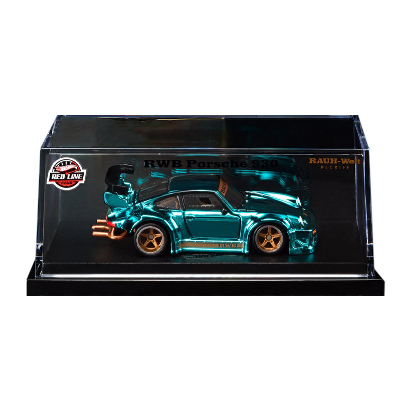 Машинка Premium Hot Wheels Porsche RWB Porsche 930 Red Line Club RLC 1:64 JLJ20 Teal - Retromagaz