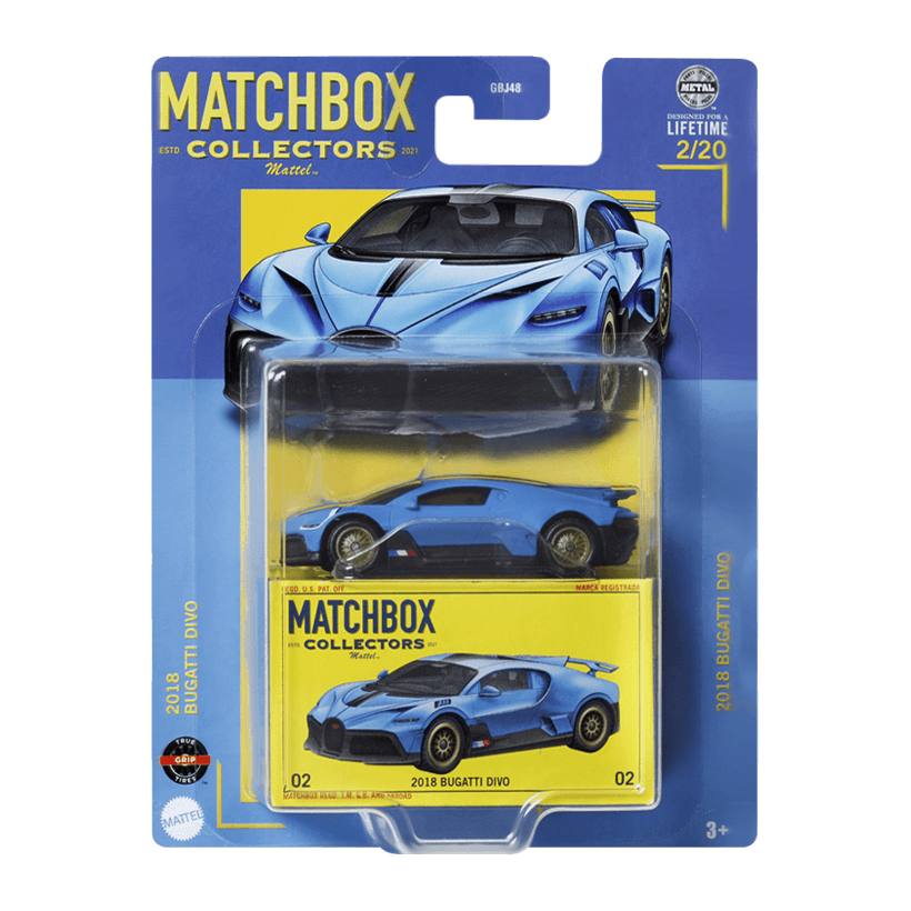 Машинка Premium Matchbox 2018 Bugatti Divo Collectors 1:64 HVW14 Blue - Retromagaz