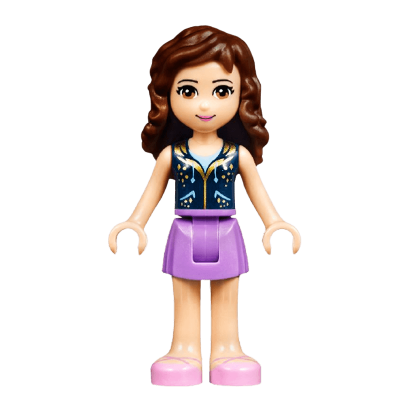 Фігурка Lego Olivia Medium Lavender Skirt Friends Girl frnd119 1 Б/У - Retromagaz