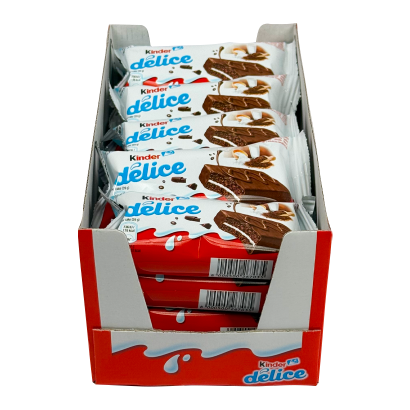 Упаковка Kinder Бисквитов Kinder  20 шт Delice с Молочной Начинкой 39 г 780g - Retromagaz