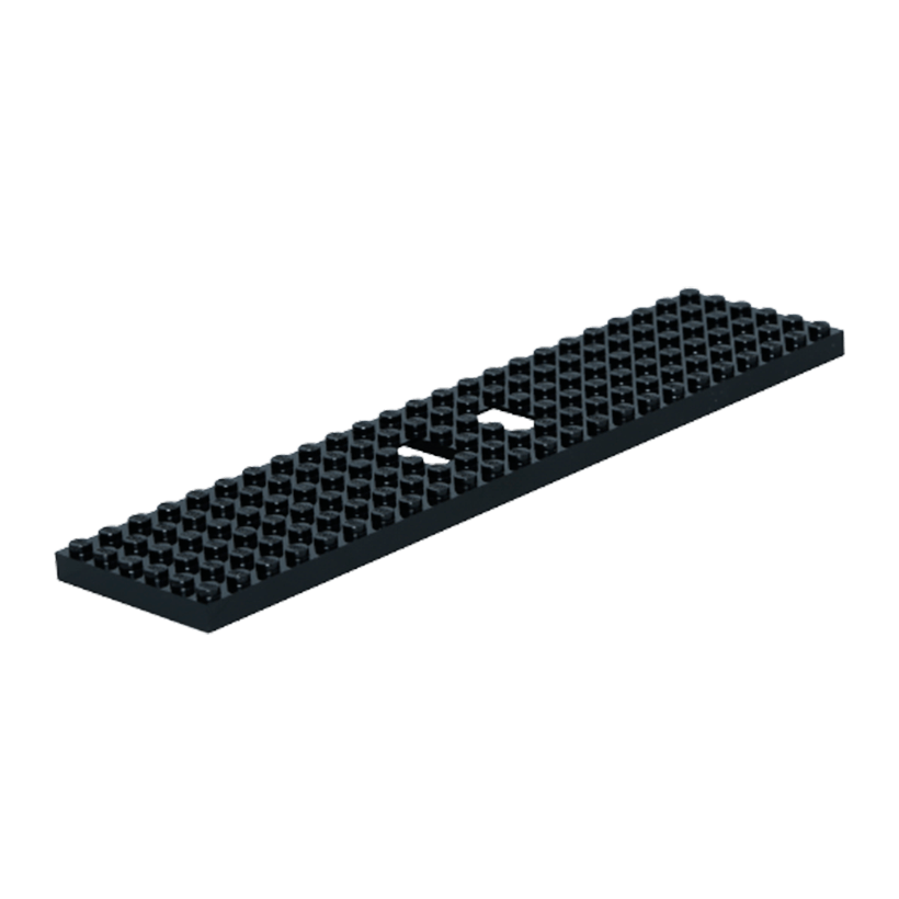 Для Поїзда Lego Основа Train Base with 3 Round Holes Each End 6 x 24 6584a 4159942 Black Б/У - Retromagaz