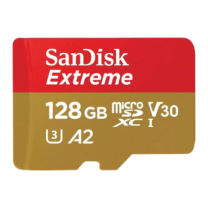 Карта Памяти SanDisk Extreme UHS-I Pro U3 V30 A2 + SD Adapter 128GB - Retromagaz