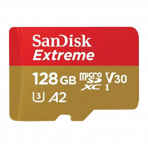 Карта Пам'яті SanDisk Extreme UHS-I Pro U3 V30 A2 + SD Adapter 128GB Карта Пам'яті SanDisk Extreme UHS-I Pro U3 V30 A2 + SD Adapter 128GB - Retromagaz