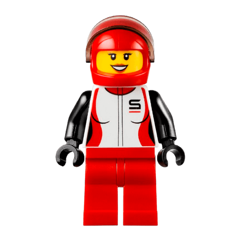 Фігурка Lego Race 973pb3161 Race Car Driver Female City cty1109 Б/У - Retromagaz