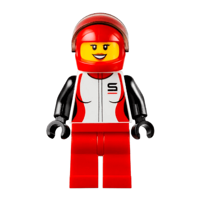Фигурка Lego 973pb3161 Race Car Driver Female City Race cty1109 Б/У - Retromagaz