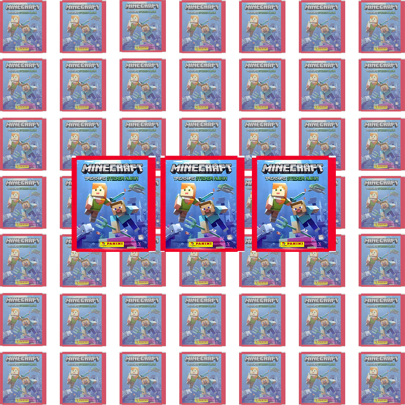 Набор Наклейки Minecraft PANINI 50шт - Retromagaz