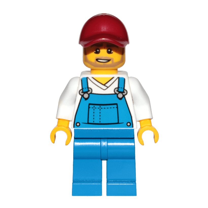 Фігурка Lego Recreation 973pb3472 Overalls Blue over V-Neck Shirt City cty1006 1 Б/У - Retromagaz