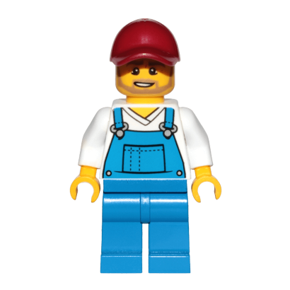 Фігурка Lego 973pb3472 Overalls Blue over V-Neck Shirt City Recreation cty1006 1 Б/У - Retromagaz