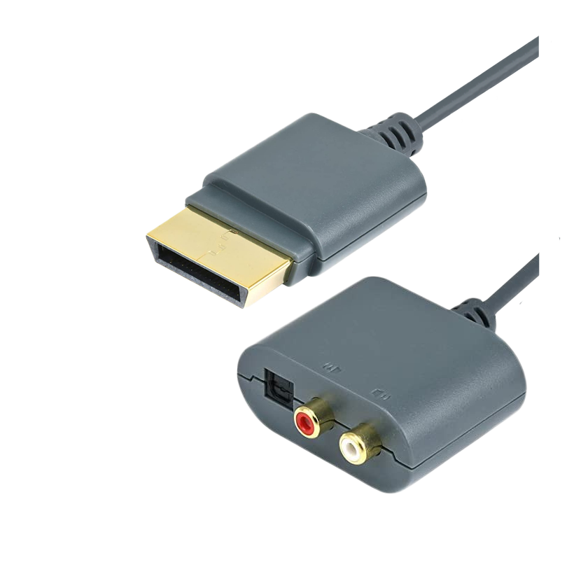 Адаптер Microsoft Xbox 360 Audio 2 RCA + Optical Port - TV MULTI OUT Grey 0.25m Б/У - Retromagaz