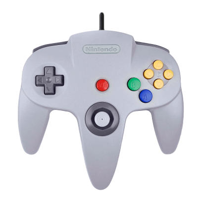 Геймпад Дротовий Nintendo N64 NUS-005 Grey 1.8m Б/У Нормальний - Retromagaz