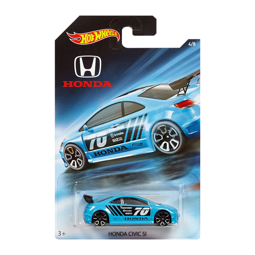 Тематична Машинка Hot Wheels Honda Civic Si Honda 70th Anniversary 1:64 FKD26 Light Blue - Retromagaz