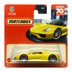 Машинка Большой Город Matchbox Porsche 918 Spyder Showroom 1:64 HLC88 Yellow