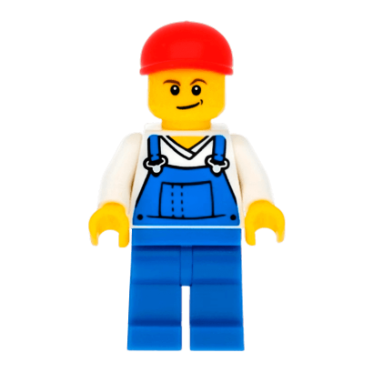 Фигурка Lego 973pb0649 Overalls Blue over V-Neck Shirt City People cty0320 Б/У - Retromagaz