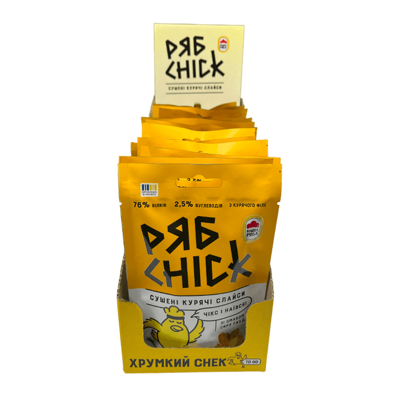 Набор Слайсы 15шт РябChick Куриные со Вкусом Сыра Гауда 30g - Retromagaz