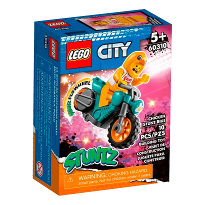 Набір Lego Трюковий Мотоцикл із Курчам 60310 City Новий - Retromagaz