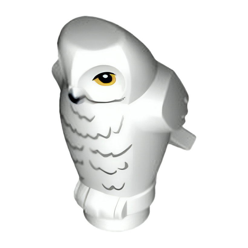 Фігурка Lego Повітря Owl Angular Features with Black Beak Yellow Eyes Animals 92084pb03 White Б/У - Retromagaz