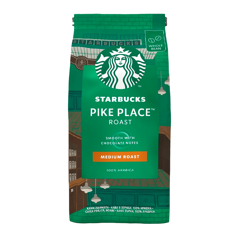 Кава в Зернах Starbucks Pike Place Roast 200g - Retromagaz