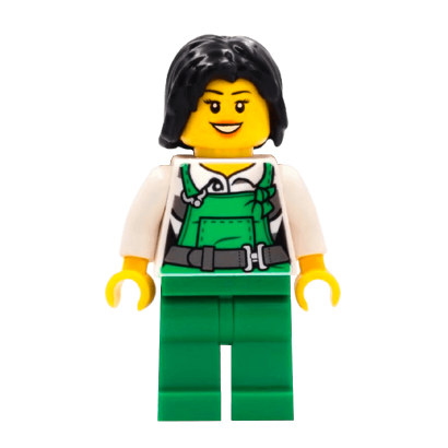 Фигурка Lego 973pb2664 Bandit Female with Green Overalls City Police cty0755 Б/У - Retromagaz