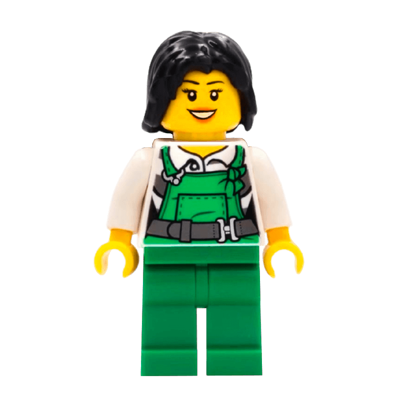 Фігурка Lego Police 973pb2664 Bandit Female with Green Overalls City cty0755 Б/У - Retromagaz