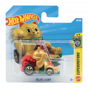 Машинка Базовая Hot Wheels Feline Lucky Maneki-Neko 9.29 Experimotors 1:64 JJJ54 Gold - Retromagaz
