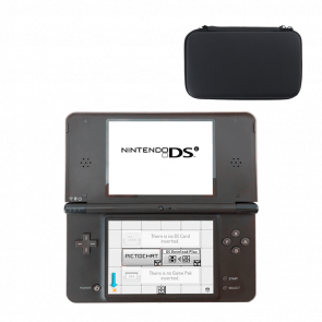 Набір Консоль Nintendo DS i XL Модифікована 1GB Dark Brown + 10 Вбудованих Ігор Б/У Нормальний  + Чохол Твердий RMC 3 Black Новий