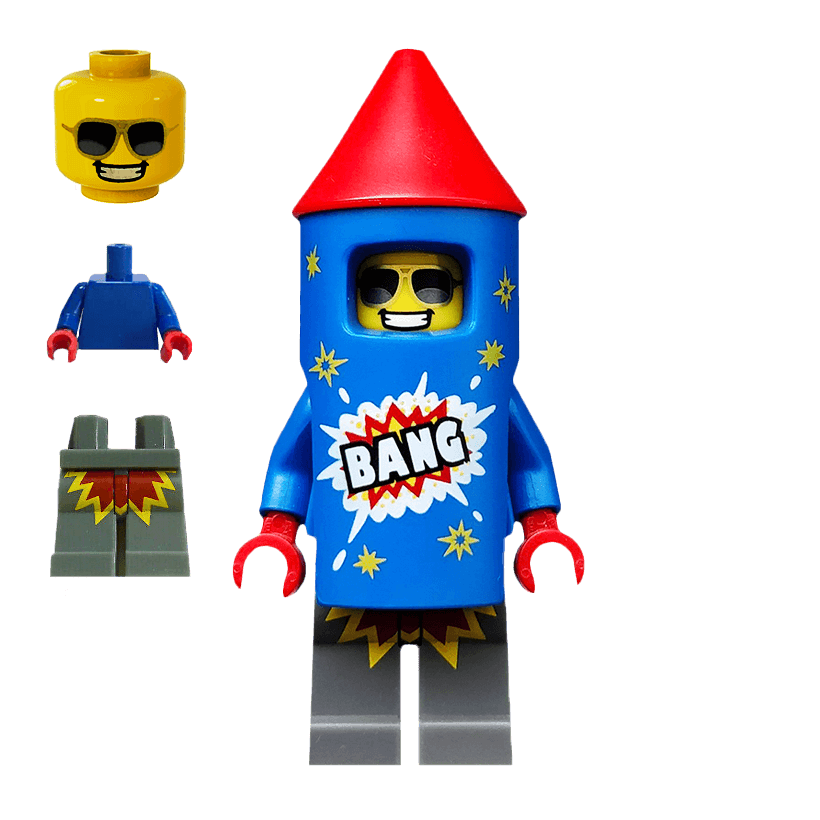 Фигурка Lego Series 18 Firework Guy Collectible Minifigures col18-5 col316 Б/У - Retromagaz