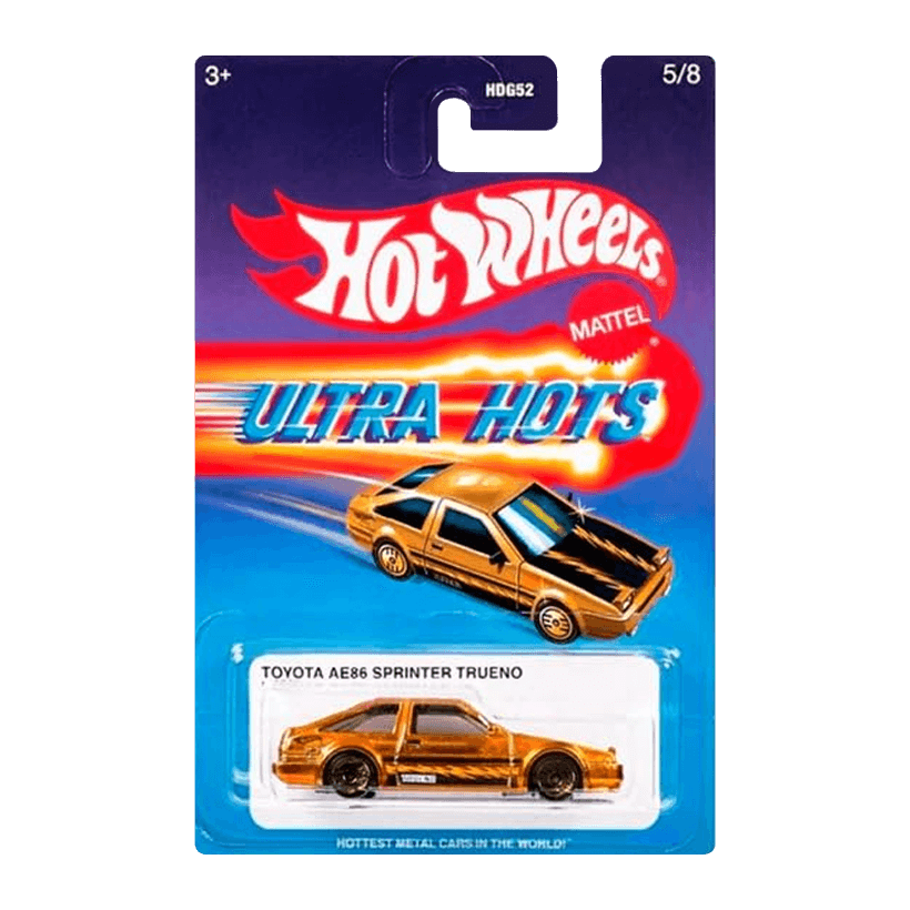 Тематическая Машинка Hot Wheels Toyota AE86 Sprinter Trueno Ultra Hots 1:64 HDG52/HRX12 Orange - Retromagaz