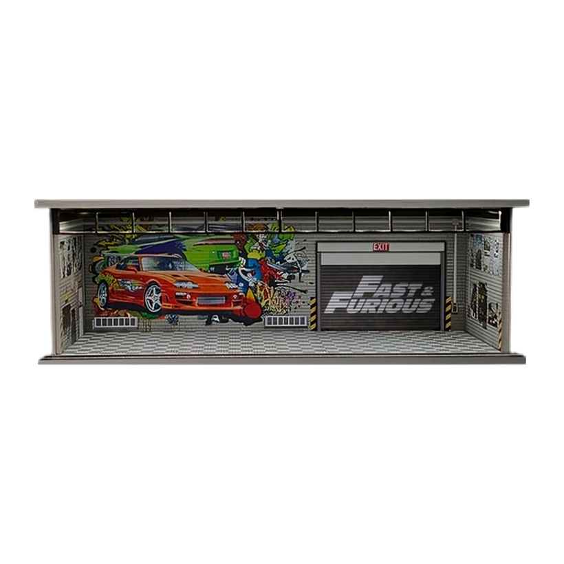 Діорама G-Fans Fast & Furious Garage Гараж з Підсвіткою 1:64 - Retromagaz
