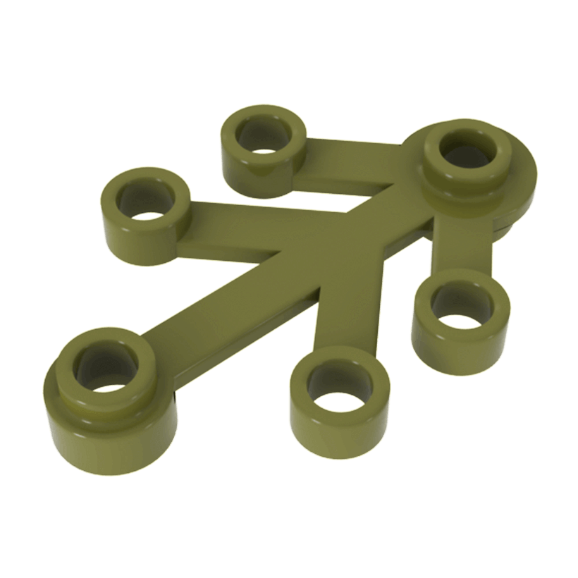 Рослина 4шт Lego Листя 4 x 3 2423 6006425 6268815 Olive Green Б/У - Retromagaz