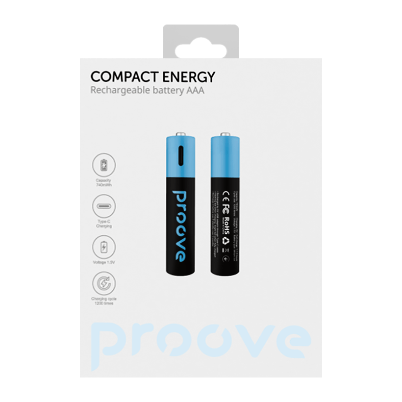 Акумулятор Proove AAA Compact Energy USB Type-C Black - Retromagaz