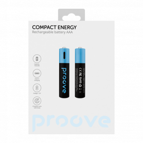 Акумулятор Proove AAA 2шт Compact Energy USB Type-C Black